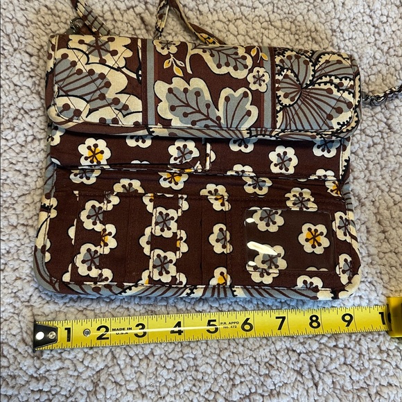 Vera Bradley Brown and Cream and Gray Floral Crossbody Bag - Picture 3 of 4